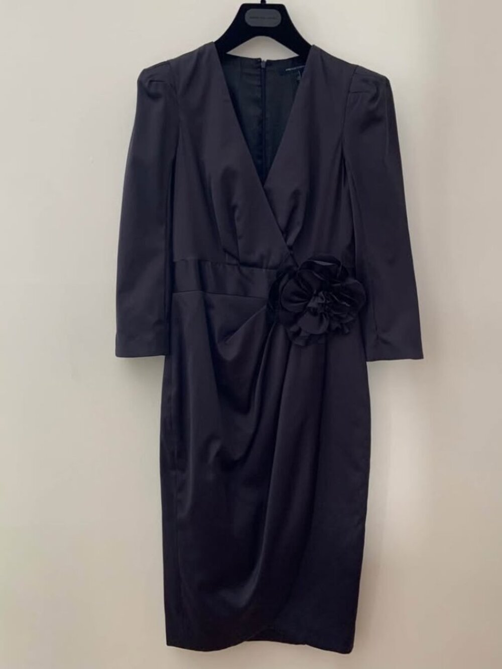 French Connection Navy Satin Dress